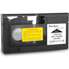 awokee VHS-C kasetės adapteris, suderinamas su VHS-C-SVHS vaizdo kameromis, JVC RCA Panasonic motorizuotu VHS kasečių keitikliu (nesuderinamas su 8mm MiniDV/Hi8)