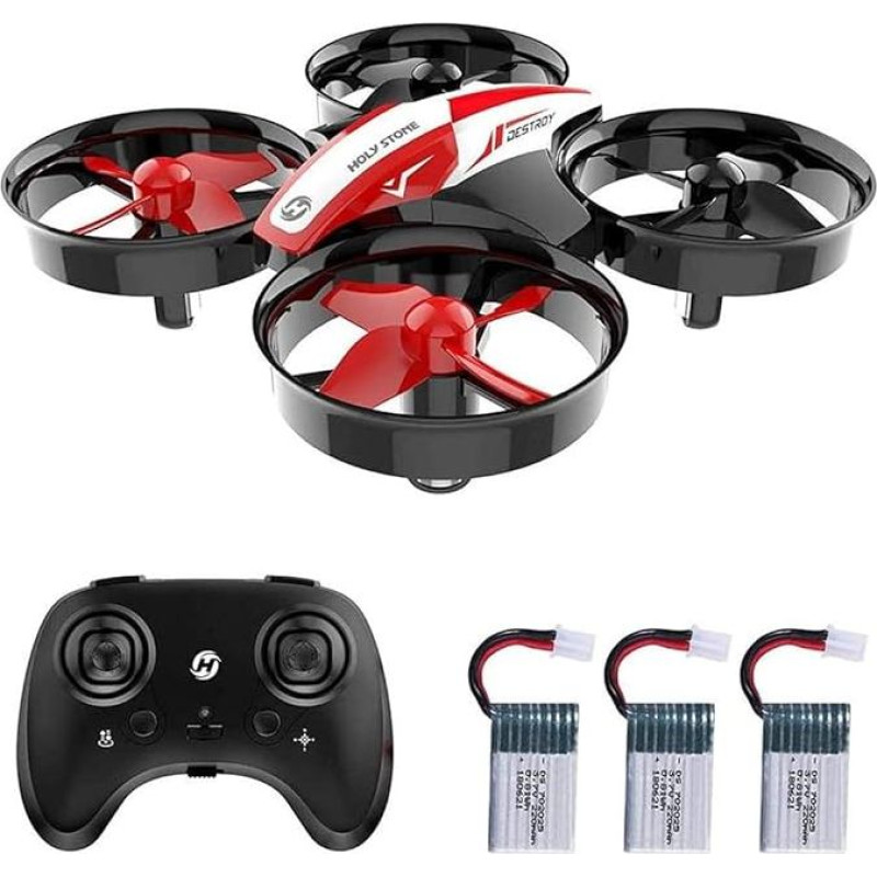 Holy Stone HS210 Children's Mini Drone for Beginners Adults, Indoor Outdoor RC Toy Quadcopter Aeroplane for Boys Girls with Car Hover, 3D Flip, 3 Batteries & Headless Mode, Great