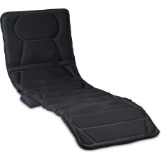 Massagematte elektrisch, Vibrationsmatte mit Fernbedienung, Nacken und Rücken, Wärmefunktion, 170x60cm, schwarz
