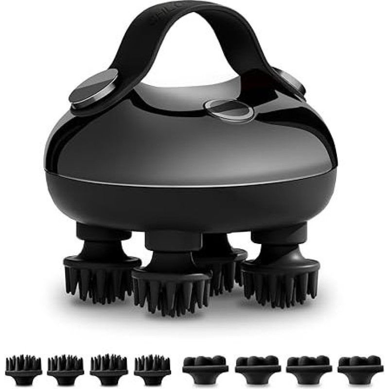 CHLOVOE Scalp Massager, Electric Head Massager with 3 Kneading Modes and 8 Removable Massage Claws, Portable Handheld IPX7 Waterproof Head Massager for Hair Growth