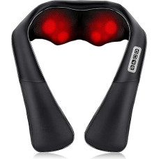 FISHTEC - Neck Shoulder and Back Massager - Electric Thermal Massager - Massage with Shiatsu Wheels - 3 Adjustable Speeds - Easy to Use