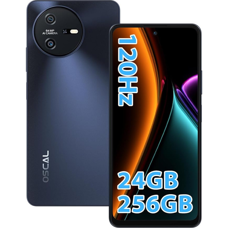 OSCAL Tiger12 Mobilusis telefonas be sutarties, 24GB + 256GB / 1TB išplečiamas, aštuonių branduolių 