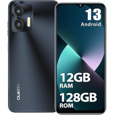 OUKITEL C36 mobilusis telefonas be sutarties, 12GB + 128GB/1TB išplečiamas, 5150mAh, 6,56 colių HD+ ekranas, 