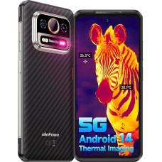 Ulefone Armor 25T Pro 5G termovizoriaus kamera Lauko mobilusis telefonas 256GB + 12GB/2TB Dimensity 6300 Android 14 50MP + 64MP Naktinis matymas 33W/6500mAh 6,78