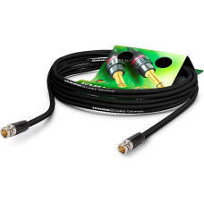 SOMMER CABLE - Koaksialinis vaizdo kabelis su BNC 75 Ω - HD/3G/6G/12G-SDI / 4K-UHD SC-Vector 0.8/3.7 - BNC/BNC NBNC75BLP9X Neutrik - Schwarz (2 m) - Pagaminta Vokietijoje pagal