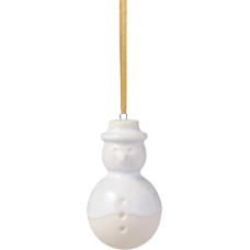 like. by Villeroy & Boch Winter Glow Ornament Snieguolė, kalėdinė dekoracija, pagaminta iš aukščiausios kokybės porceliano, eglutės dekoracija, 4,5 x 4,5 x 8 cm