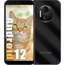 DOOGEE X97 4G išmanusis telefonas be sutarties - 6,0 colių mobilieji telefonai be SIM kortelės, 3GB + 16GB + 256GB išplėtimas, 4200 mAh baterija, 8MP + 5MP dviguba kamera, dviejų SIM kortelių mobilusis telefonas, juodas