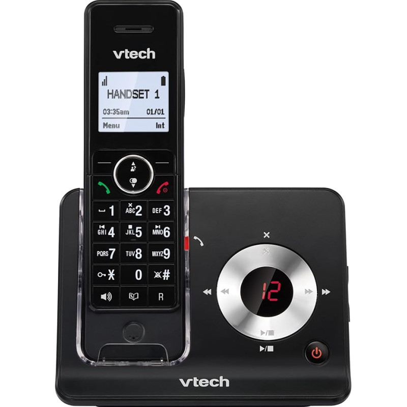 VTech MS3050 DECT Cordless Landline Telephone with Call Block, Answering Machine, Caller ID/Call Pending, Volume Control, Hands-Free Calling, Fast Numbering