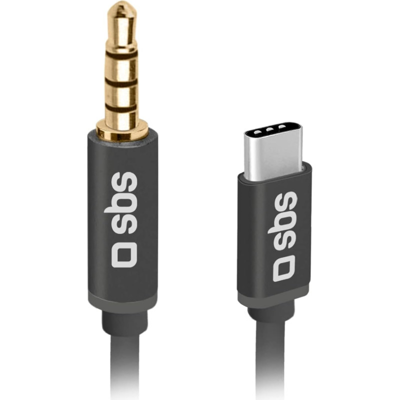 SBS 3,5 mm lizdo į USB C vyriškos ir metalinės formos vyriškos lyties garso adapteris, skirtas išmaniesiems telefonams, ausinėms, 