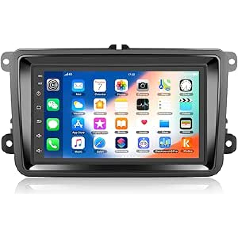 CAMECHO Android 13 automobilinis radijas su navigacija, skirtas VW Golf V VI 5 6 Polo CC Passat B6 Tiguan EOS Scirocco, dvigubas DIN automobilinis radijas su 7 colių ekranu Bluetooth RDS/FM MirrorLink ir USB