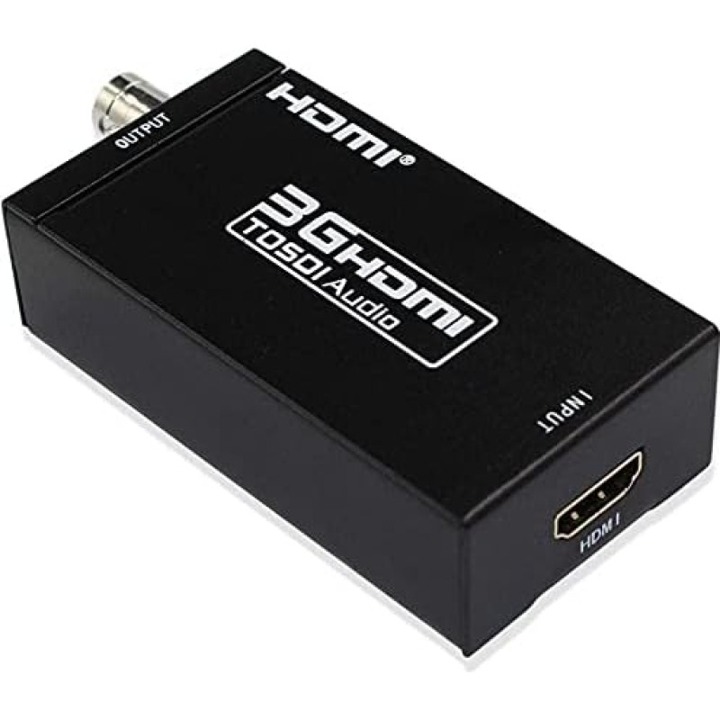 HDMI vers SDI keitiklis adapteris HDMI SDI adapteris SDI/HD-SDI/3G-SDI adapteris 1080P palaikymas fotoaparatui Namų kino teatras