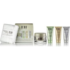 Emma Hardie Hydrate & Protect Gift Set: 50 ml Cleansing Balm, 15 ml Midas Touch Crème 15 ml, 15 ml Protect & Prime SPF 30 Cream, 15 ml Detox Face Mask with Pink Clay with Cleaning Cloth