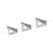 Trio Leuchten 3-er Set LED Unterbauleuchte 273370307 Ecco, Metall Nickel matt, 3 Watt LED