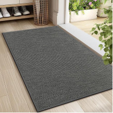 LEKEEPGO durų kilimėlis vidaus patalpoms 60 x 90 cm, neslystantis kilimėlis, plaunamas purvo gaudytuvas, plonas durų kilimėlis, įgeriantis kilimėlis, švarus kilimėlis, įėjimo kilimėlis vidaus patalpoms, pilkas