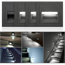 INDARUN 3W LED sieninis apšvietimas Cool White IP65 vandeniui atspari laiptų šviesa Aliuminio dekoravimas Lauko apšvietimas vidaus patalpoms