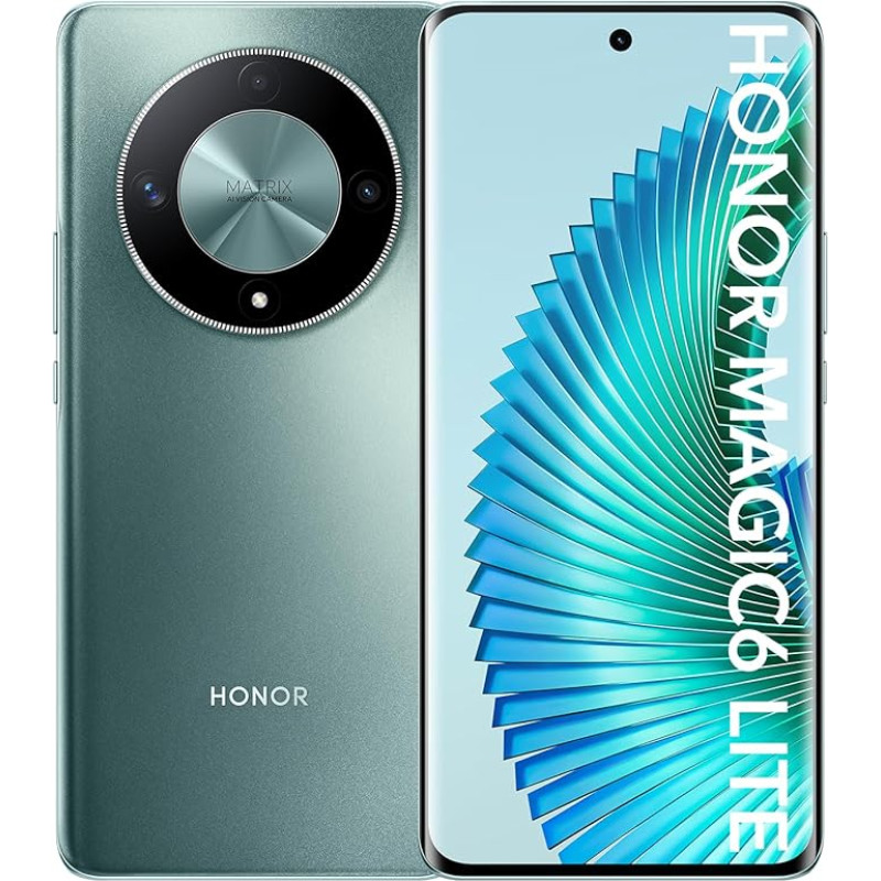 HONOR Magic6 Lite 5G išmanusis telefonas 8+256GB, 120Hz 6,78 colių AMOLED, 108MP triguba galinė kamera, 