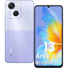 OSCAL Modern 8 išmanusis telefonas be sutarties, 16 GB RAM + 128 GB ROM/TF 1TB, 6,75 colių HD+ IPS 90Hz 6000 mAh, 50 MP + 5 MP kamera, aštuonių branduolių 