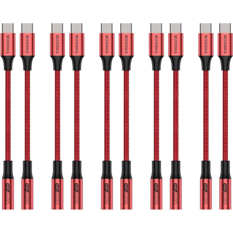 MOSWAG C tipo USB-3,5 mm ausinių lizdo adapteris, garso USB C ir Aux Dongle kabelis, skirtas 