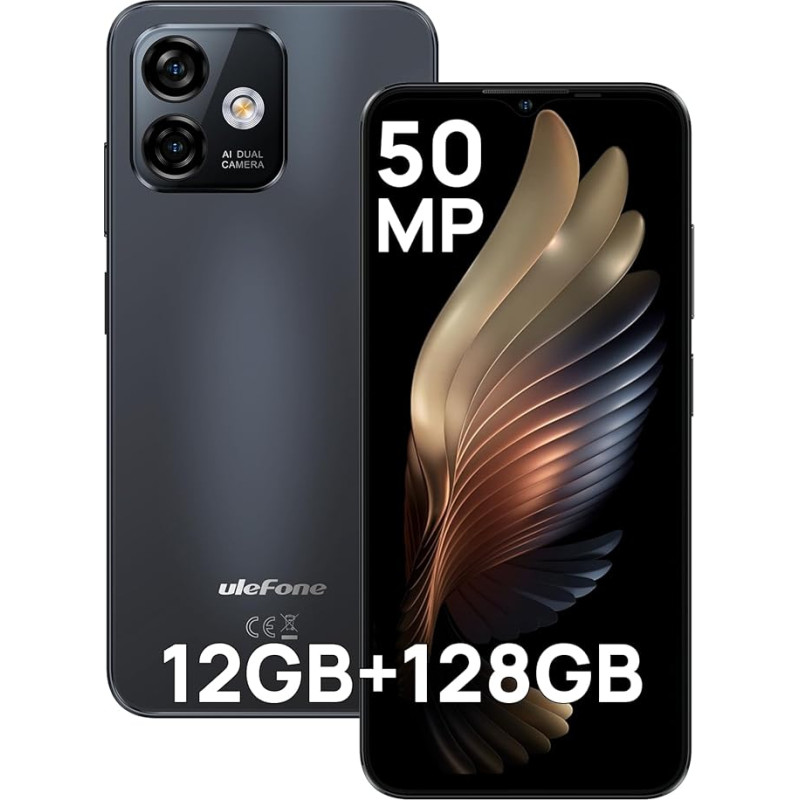 Ulefone Note 16 Pro išmanusis telefonas be sutarties, 12GB + 128GB/256GB SD 50MP kamera aštuonių branduolių 