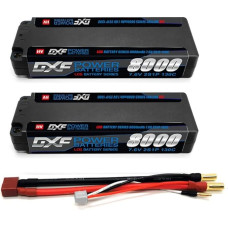 DXF 2S LCG Lipo baterija 7.6V 8000mAh 130C Kietas dėklas su 5.0mm kulka su Deans T kištuku, skirtas 1/8 ir 1/10 RC transporto priemonėms Automobilis RC Buggy Truggy RC lėktuvas UAV Drone FPV