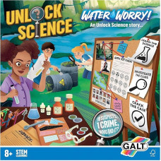 Galt Unlock Science Water Care Kit for Children from 8 Years, STEM Science Experiments Set and Fun Filled Crime Solving, Mystery Game for Children, Learn Science, Investigate Clues and Crack the Case