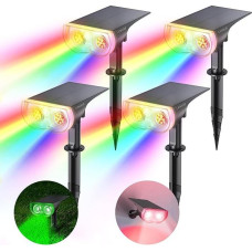 Linkind StarRay Coloured Solar Lamp Dusk to Down Garden Lights Outdoor Colourful Multicoloured Light Sensor Solar Light, IP67 Waterproof Outdoor Lantern for Halloween, Celebrations, Christmas, 11