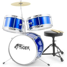 Tiger 3 Piece Junior Drum Kit - Blue