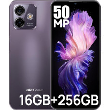 Ulefone Note 16 Pro Mobilusis telefonas be sutarties 256GB, 50MP + 8MP kamera 16GB RAM Octa Core Android 13 Išmanusis telefonas 6,52 colių 4400mAh 4G Dual SIM Simlock Nemokamas telefonas Pirštų atspaudų veido ID GPS OTG 2 metai