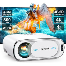 Projektoriaus 4K automobilinis objektyvo dangtelis / automatinis fokusavimas: Jimveo 26000L 1080P Full HD nešiojamasis projektorius Lauko 300 colių ekranas Namų kinas su tinklo kabeliu