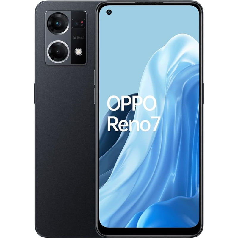 OPPO Reno7, dvigubas, 128 GB, 8 GB RAM, kosminės juodos spalvos