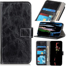 Suderinamas su Asus Zenfone 3 Max zc553kl (5.5) Apsauginis apsauginis dangtelis Tilt Book Gel TPU Soft Eco Leather Wallet (Black)