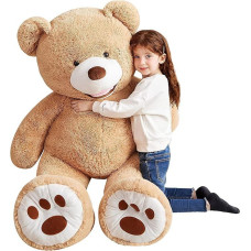 Giant Plush Teddy Bear - Giant Cuddly Soft Toy for Playing and Loving for Young and Old (160 cm)