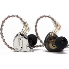 LINSOUL KZ ZS10 Pro, 4BA + 1DD 5 Driver In-Ear Monitor, HiFi laidinės ausinės, žaidimų ausinės, hibridinės IEM ausinės su nerūdijančio plieno priekine plokštele, nuimamu įleistiniu 2 kontaktų kabeliu (be mikrofono,