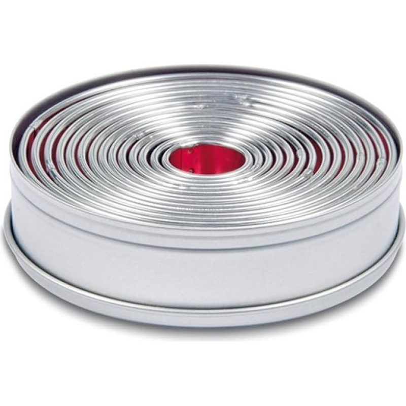 Städter 009073 14 žiedinių sausainių pjaustytuvų skardinėje 12 cm talpoje Pjaustytuvų dydžiai 2,5-11,5 cm