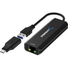 SABRENT USB eterneto adapteris 2,5 Gb/s, USB-C/USB-A ir RJ45 interneto adapteris (NT-S25G)