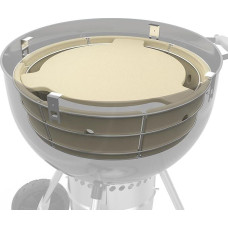 onlyfire Smoker Box Kit with Stainless Steel Charcoal Basket, Heat Deflector and 4 Grill Riser Riser Smoking Chamber Grill Accessories for Weber 57 cm Kettle Charcoal Grill