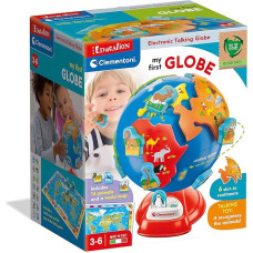 Clementoni 61366 First Interactive Digital Kids Age 3 Years Educational Toy, Globes World, Made in Italy, Multi-Colour