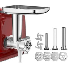 GVODE Meat Grinder Accessories for Bosch MUM58720 Food Processor, Suitable for Bosch Multifunctional Robots, Includes 3 Sausage Filling Tubes and 4 Types of Grinding Plates