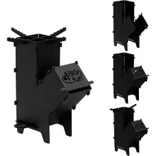 Camping Stove Rocket Stove Fire Pit Rocket Stove for Dutch Oven Garden Patio Fire Oven Multifunctional BBQ Barbecue Camping Hobo Stove