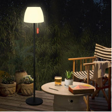 Licmic Solar Floor Lamp, Outdoor Floor Lamp with Light Sensor, Dimmable Warm White and RGB Floor Lamp, Wireless Floor Lamp, Rechargeable Battery Floor Lamp, Waterproof LED Floor Lamp, Outdoor for