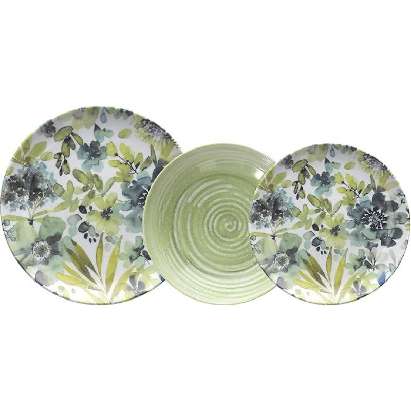 Tognana Ofelia 18-Piece Porcelain Dinner Set for 6 People Floral Made in Italy
