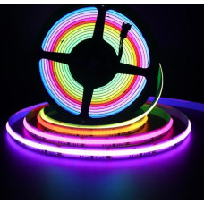 Wisada WS2811 Individually Addressable Smart Colourful Light Strips, 24 V, 4 m, 720 LEDs/m COB LED Strip, Programmable Colour Changing Pixel Lights for Indoor Decoration, Non-Waterproof COB RGB Strip