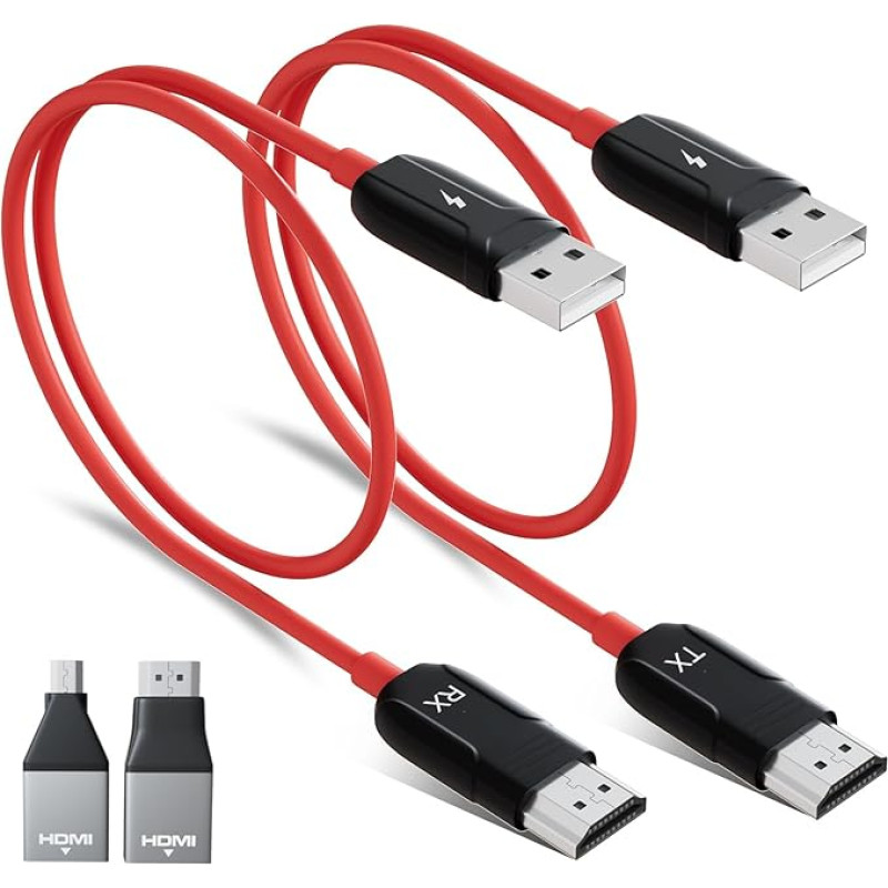 HDMI belaidis siųstuvas ir imtuvas, 1080P HDMI belaidis perdavimas vaizdo ir garso transliacijai, palaiko 2,4/5GHz, belaidis HDMI ilgintuvas 165FT/50M, skirtas nešiojamajam kompiuteriui, kompiuteriui, fotoaparatui ir PS5 į