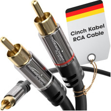 KabelDirekt 10 m RCA Y kabelis iš 1RCA į 2RCA stereo garso kabelis (koaksialinis kabelis, RCA vyriškas/vyriškas, analoginis/skaitmeninis, adapteris žemų dažnių garsiakalbiui/stiprintuvui/HiFi ir namų kino teatrui/imtuvui, juodas)