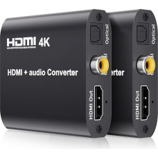 HDMI garso ekstraktorius 4K@30Hz, BolAAzuL HDMI garso keitiklis dalytuvas HDR 1080P@60Hz, HDMI 1.4 į SPDIF 5.1 kanalo + Toslink + optinis + skaitmeninis koaksialinis + 3,5 mm stereo L/R su EDID, skirtas 