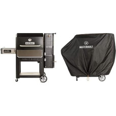 MasterBuilt Gravity Series 1050 Grill, Black and Weather Cover for Gravity Series 1050® Digital Charcoal Grill with Smoker