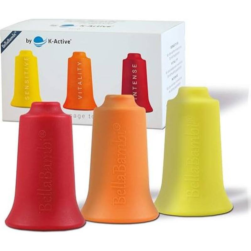 BellaBambi® Cupping Head by K-Active Mini Trio | 1 Cup Each in Yellow, Orange, Red