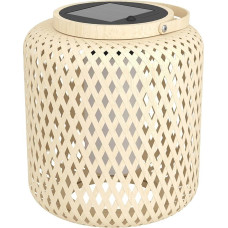 EGLO LED Tischlampe solar Marliano, Solarlampe außen für Garten und Terrasse, Deko Rattan Balkon, Außenbeleuchtung Boho, Windlicht outdoor Rattan, IP44