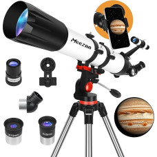 MEEZAA Telescope Astronomy Adult Professional 90 mm Aperture 800 mm AZ Mount Astronomical Refractor Telescope for Children Beginners Telescope for Beginners for Observing Moon and Planets