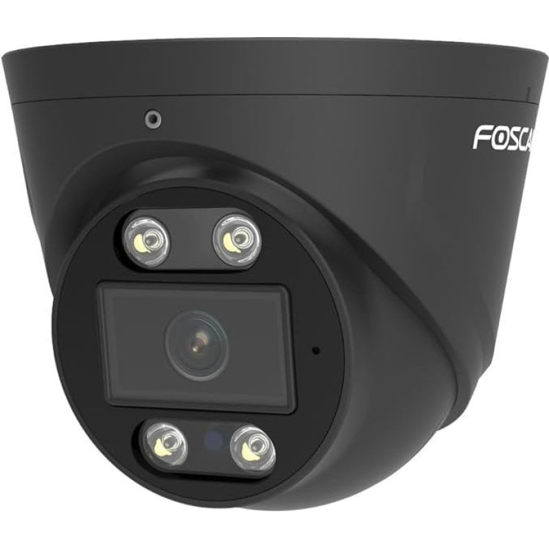 Foscam Outdoor IP Dome Camera PoE 5MP with Spotlights and T5EP Siren Black